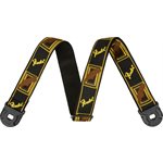 FENDER - QUICK GRIP LOCKING END STRAP - Black, Yellow and Brown